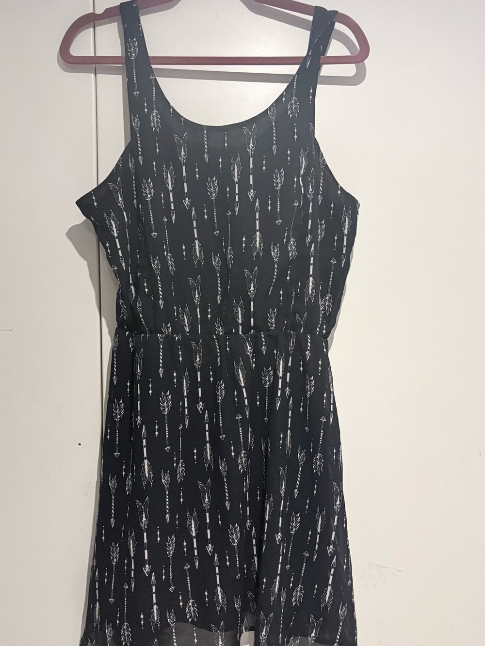 H&M Divided Black Dress with White Arrow Print